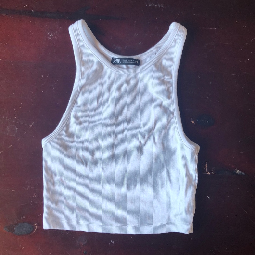 Zara White Crop Top